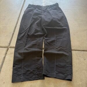 36x28 Black Baggy Wide Leg Pleated Dress Pants Y2K Grunge Vintage